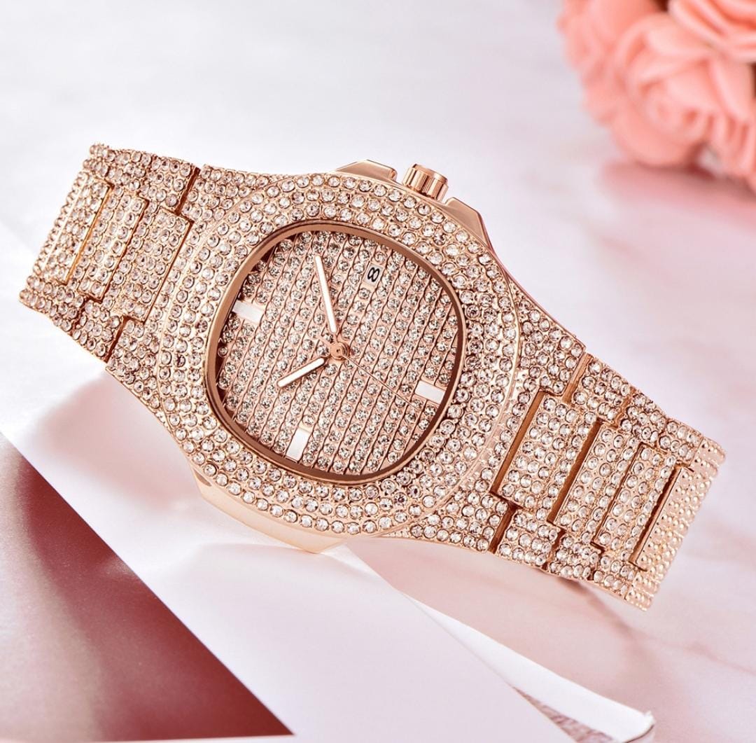 Arabic Diamond Crystal Quartz Watch