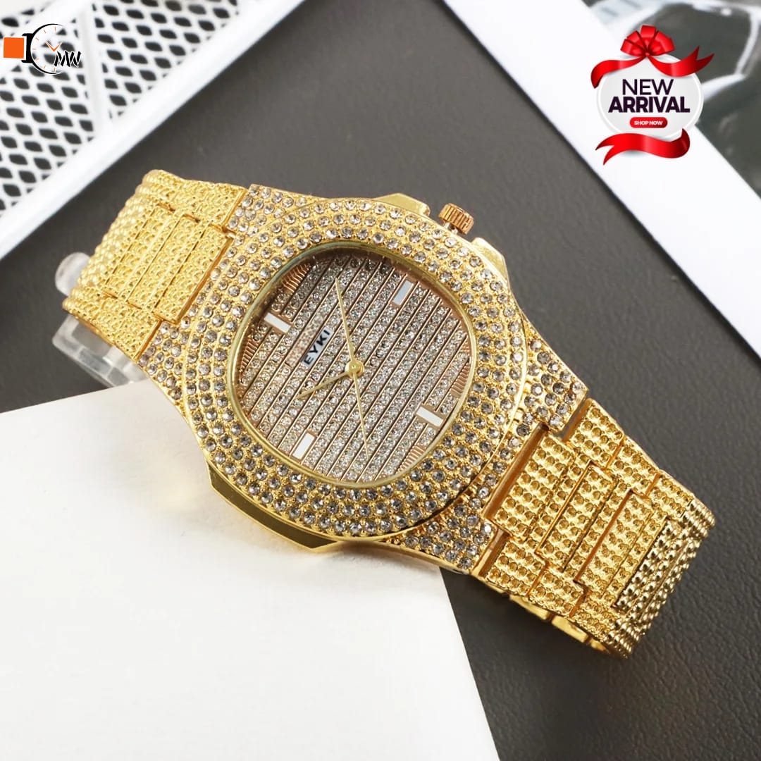 Arabic Diamond Crystal Quartz Watch